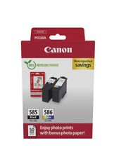 Canon PG-585/CL-586 - noir, couleur (cyan, magenta, jaune) - cartouche d'encre originale + papier