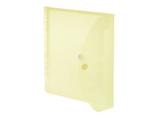 FolderSys - Pochette - extensible - pour A4 (210 x 297 mm) - capacité : 200 feuilles - jaune transparent