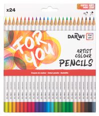 Darwi For You - Boite de 24 crayons de couleur Beaux-Arts
