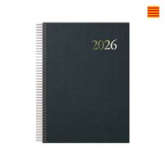 Agenda anual Segovia 2026 Día pàgina 14x20cm Negre - Català