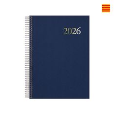 Agenda anual Segovia 2026 Día pàgina 14x20cm Blau - Català