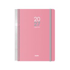 Agenda anual Dohe Memphis día por página con espiral 15 x 21 cm rosa