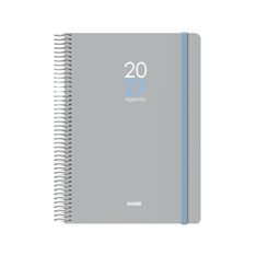 Agenda anual Dohe Memphis día por página con espiral 15 x 21 cm gris