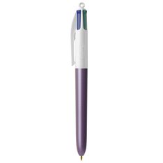 BIC 4 Couleurs Pearl - Stylo à bille 4 couleurs - corps violet
