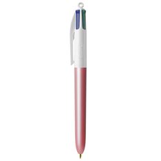 BIC 4 Couleurs Pearl - Stylo à bille 4 couleurs - corps rose