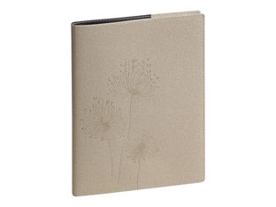 Exacompta Nature - Calendrier de bureau - 2025 - semainier - livre de poche - moyen - 150 x 210 mm - papier blanc - couverture beige - synthétique