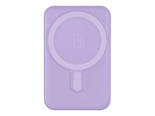 BIGBEN Connected - Banque d'alimentation - magnetic MagSafe wireless, Qi - 5000 mAh - 10 Watt - 2 connecteurs de sortie (USB, 24 pin USB-C) - violet