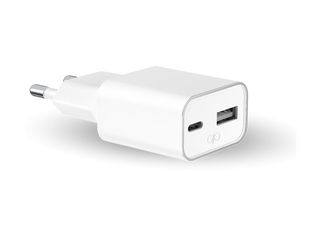 Force Power Lite - Adaptateur secteur - GaN - 30 Wh - PD - 2 connecteurs de sortie (USB, 24 pin USB-C) - blanc