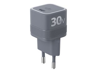 Force Power - Adaptateur alimentation - CA / USB-C - UltraGaN, garantie à vie - 30 Watt - QC 4.0 - gris