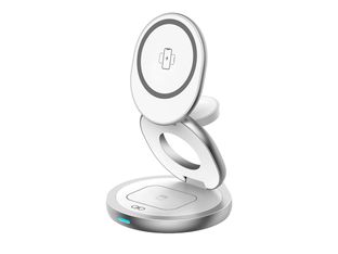 BIGBEN Connected Force Power - Support de chargement sans fil - 3 en 1, pliable - 15 Watt - blanc