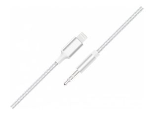 Force Power Lite - Câble audio - Lightning mâle pour mini-phone stereo 3.5 mm mâle - 1.2 m - blanc - câble renforcé