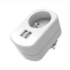 Mobility Lab - Prise murale avec 2 ports USB - blanc