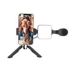 Mobility Lab - Kit Vlogger - Trépied + micro + lumière pour smartphone