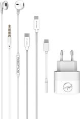 Mobility Lab - Pack téléphonie - chargeur + câble USB-C + écouteur + adaptaeur USB-C/jack