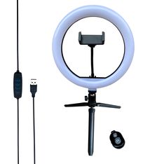 Mobility Lab - Anneau lumineux LED selfie avec trepied - noir