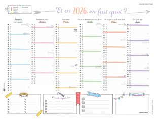 Oberthur - Calendrier bullet- 7 mois par face - 270 x 210 mm - daté