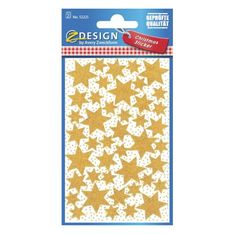 Avery - 86 stickers en sachet - 160x83x1 -  étoiles pailletées à 6 branches