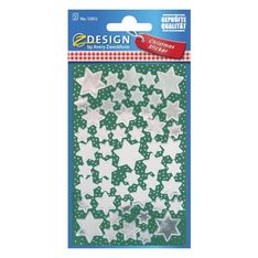 Avery - 96 stickers en sachet - 160x83x1 - étoiles argentées à 6 branches