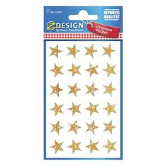 Avery - 24 stickers en sachet - 160x83x1 - étoiles dorées