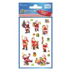 Avery - 16 stickers en sachet - 160x83x1 - père noël et les cadeaux