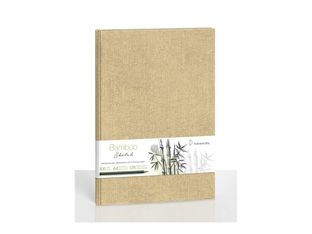 Hahnemühle - Carnet de croquis - A4 (210 x 297 mm) - portrait - 64 feuilles / 128 pages - papier blanc naturel - couverture beige - bambou