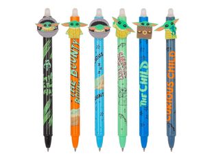 Colorino Mandalorian - Stylo effacable - Baby Yoda - non permanent - bleu - 0.5 mm - rétractable - avec gomme