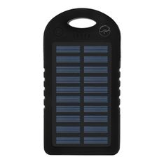 Mobility Lab - Chargeur solaire - 5000 mAh - 2 connecteurs de sortie (USB) - sur le câble : Micro-USB - noir