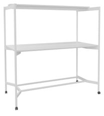 Table Coworking ELKI - L180 - plateau blanc perle - pied blanc