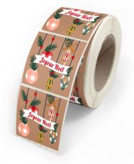 Etiquettes Noel Enjoy 4x3,5cm - rouleau de 500