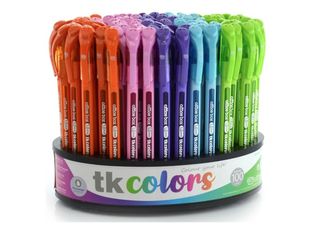 Office Box TK Colors - Bolígrafo - azul, verde, fucsia, púrpura, naranja - semigel - 1 mm
