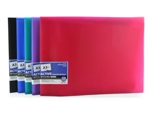 Office Box Supra - Libro de pantalla - 20 compartimentos - 40 vistas - para A3 Plus (327 x 460 mm) - apaisado - colores variados