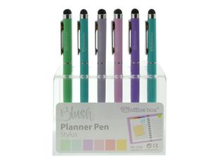 Office Box - Bolígrafo - azul - replegable