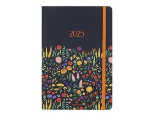 Oberthur Anahita - Agenda - 2025 - semainier - moyen - 170 x 245 mm - 128 pages -  blanc - countryside -  noire