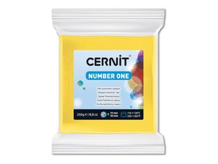 Cernit Number One - Pâte à modeler - 250 g - jaune - argile polymère, PVC