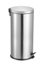 Frandis - Poubelle ronde en inox - 30L