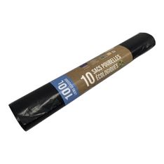 10 sacs poubelles - 100L - liens classiques