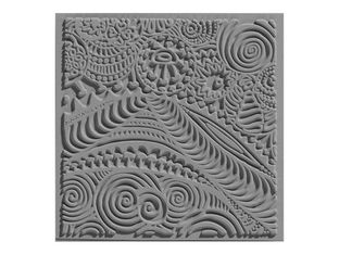 Cernit - Plaque de texture - carré - freestyle - 90 x 90 mm - vulcanized rubber