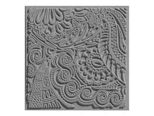Cernit - Plaque de gaufrage - carré - moments - 9 x 9 cm - gris - caoutchouc