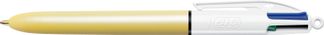 BIC 4 Couleurs Pearl - Stylo à bille 4 couleurs - corps jaune