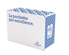 La Couronne - 250 Pochettes C4 229x324mm - 90 gr - fenêtre vitrex 110x50mm - Kraft ADOUR - bande auto-adhésive