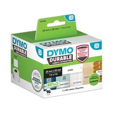 DYMO LabelWriter - Polypropylène (PP) - adhésif permanent - enduit - 25 x 25 mm 1700 étiquette(s) (2 rouleau(x) x 850) boîte - étiquettes - pour DYMO LabelWriter 550 Turbo