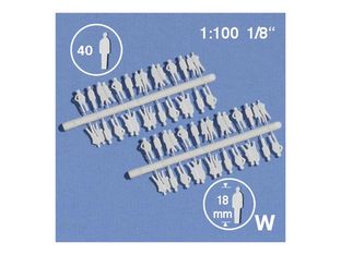 Schulcz - Détail du modèle - 40 pièces - silhouette figures - 18 mm - blanc
