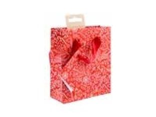 Clairefontaine Santa - Sac cadeau - 12 cm x 4.5 cm x 13.5 cm - rouge et blanc