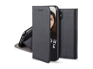 JAYM - Étui à rabat pour téléphone portable - magnétique - noir