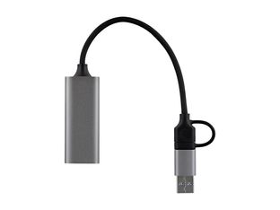 T'nB - Adaptateur réseau - USB-C / USB-A vers RJ45 - gris