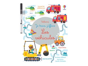 Les véhicules - Je trace, j'efface - par Robson Kirsteen - livre d'activités