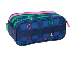 Benetton - Portalápices - big, triple - Benetton "Damero"