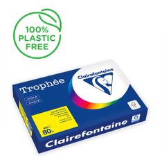 Clairefontaine Trophée - Papier couleur - A3 (297 x 420 mm) - 80 g/m² - Ramette de 500 feuilles - jaune soleil
