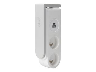 Otio - Coupe-circuit (clamp-mountable) - clip-on, with USB chargers - CA 230 V - 3680 Watt - connecteurs de sortie : 2 (2 x Type E, USB, 24 pin USB-C) - 1.5 m cordon - blanc