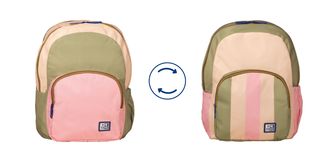 mochila reversible - modelo safari rose